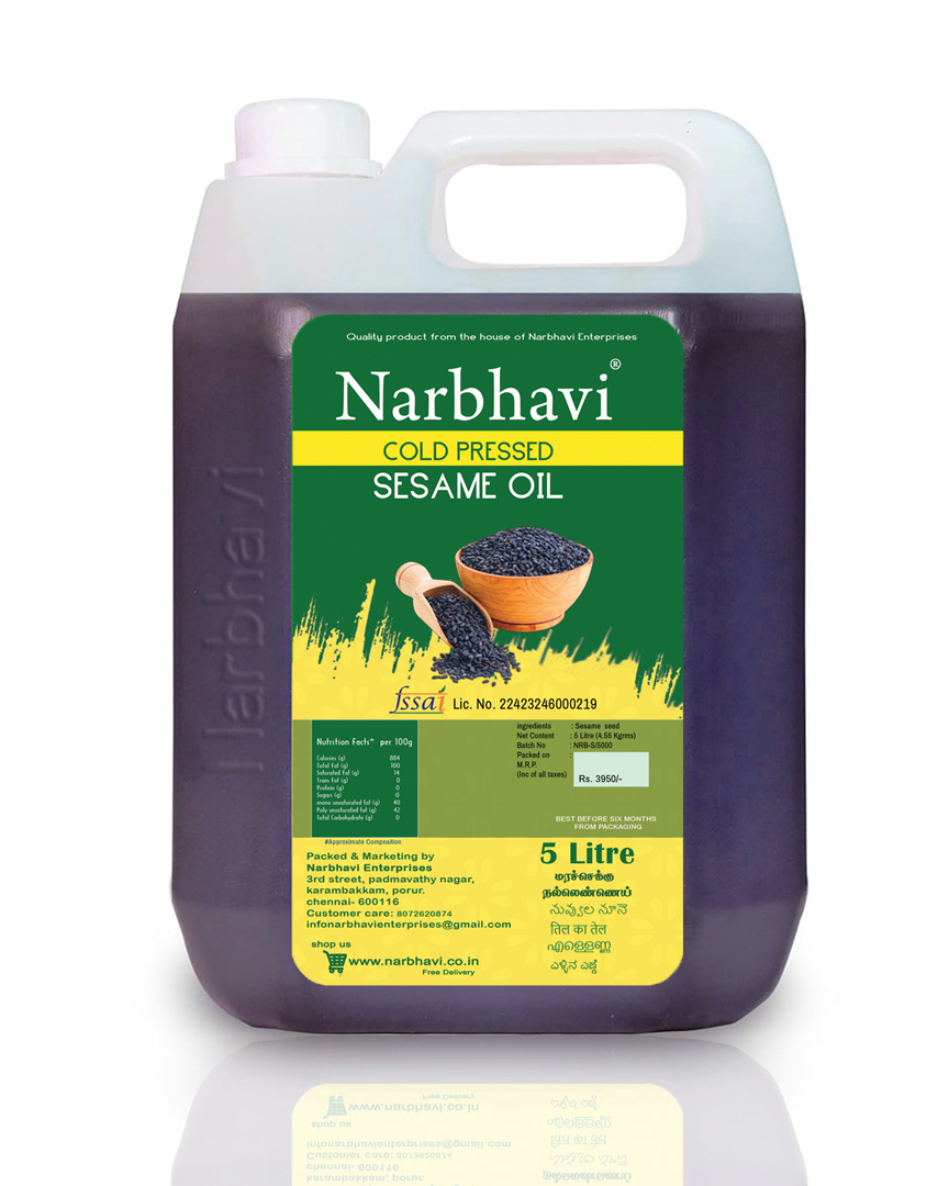 Narbhavi Cold Pressed Sesame Oil 5Liter